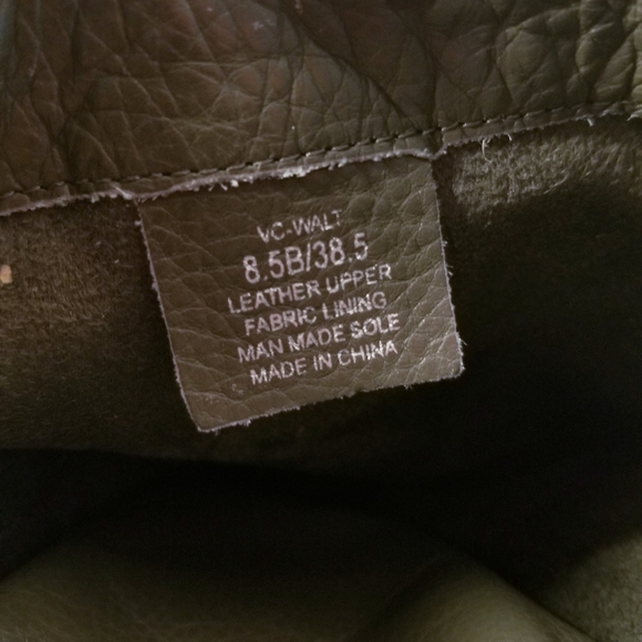 VINCE CAMUTO WALT BIG STUDS BUCKLE ZIPPER GRAY LEATHER WOMEN BOOTS 8.5B/38.5 - Picture 6 of 11